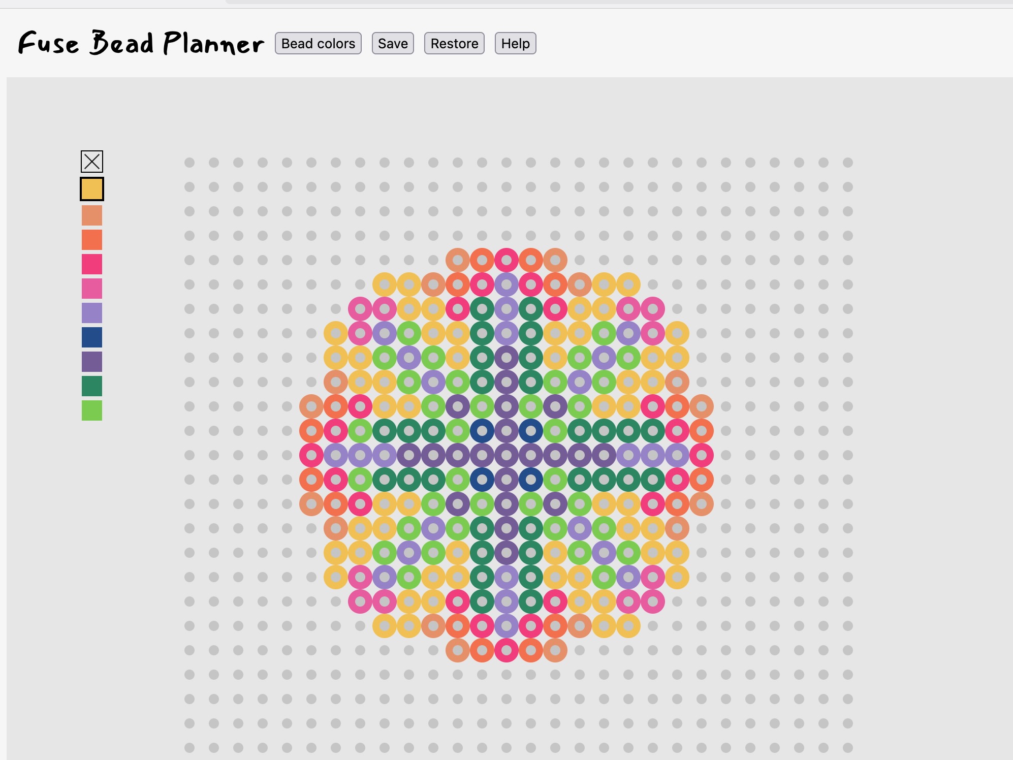 Fuse bead planner screenshot